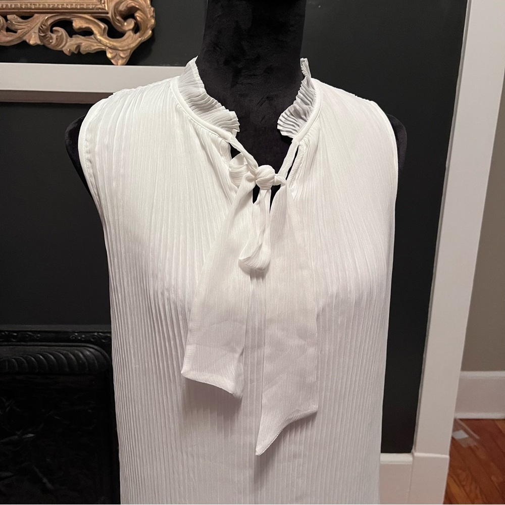 NWT DKNY white ruffle dress!